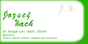 jozsef wach business card